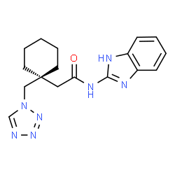 N-(1H-Benzimidazol-2-yl)-2-[1-(1H-tetrazol-1-ylmethyl)cyclohexyl]acetamide structure