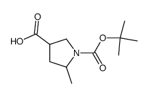 1-(t-butoxycarbonyl)-5-methylpyrrolidine-3-carboxylic acid Structure