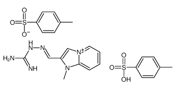 4-methylbenzenesulfonate,4-methylbenzenesulfonic acid,2-[(1-methylimidazo[1,2-a]pyridin-4-ium-2-yl)methylideneamino]guanidine结构式