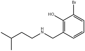 2-溴-6-((异戊基氨基)甲基)苯酚结构式