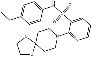 2-{1,4-dioxa-8-azaspiro[4.5]decan-8-yl}-N-(4-ethylphenyl)pyridine-3-sulfonamide Structure