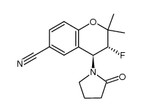 trans-6-cyano-3,4-dihydro-2,2-dimethyl-3-fluoro-4-(2-oxopyrrolidin-1-yl)-2H-1-benzopyran Structure