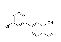 4-(3-chloro-5-methylphenyl)-2-hydroxybenzaldehyde Structure