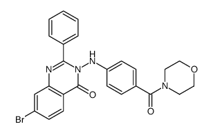 7-bromo-3-[4-(morpholine-4-carbonyl)anilino]-2-phenylquinazolin-4-one Structure