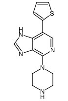 4-(piperazin-1-yl)-7-(thiophen-2-yl)-1H-imidazo[4,5-c]pyridine结构式