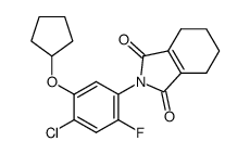 N-(2-fluoro-4-chloro-5-cyclopentyloxyphenyl)-3,4,5,6-tetrahydrophthalimide结构式