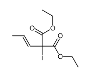 diethyl 2-iodo-2-prop-1-enylpropanedioate结构式