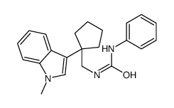 1-[[1-(1-methylindol-3-yl)cyclopentyl]methyl]-3-phenylurea Structure