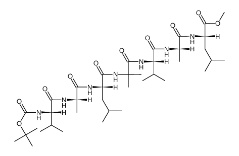 Boc-Val-Ala-Leu-Aib-Val-Ala-Leu-OMe Structure