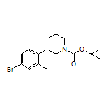 1-Boc-3-(4-bromo-2-methylphenyl)piperidine Structure