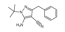 5-amino-3-benzyl-1-tert-butylpyrazole-4-carbonitrile Structure