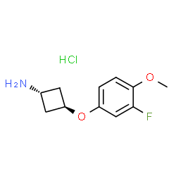 cyclobutanamine, 3-(3-fluoro-4-methoxyphenoxy)-, hydrochloride (1:1), trans- picture