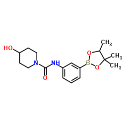 4-hydroxy-N-(3-(4,4,5-triMethyl-1,3,2-dioxaborolan-2-yl)phenyl)piperidine-1-carboxamide picture