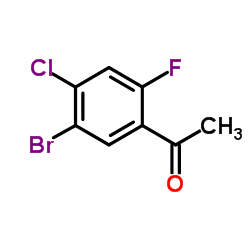 1-(5-Bromo-4-chloro-2-fluoro-phenyl)-ethanone结构式