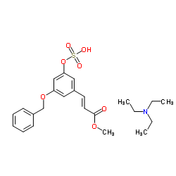 Methyl (2E)-3-[3-(benzyloxy)-5-(sulfooxy)phenyl]acrylate-N,N-diethylethanamine (1:1)结构式