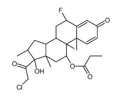 [(6S,8S,9R,10S,11S,13S,14S,16S,17R)-17-(2-chloroacetyl)-6,9-difluoro-17-hydroxy-10,13,16-trimethyl-3-oxo-6,7,8,11,12,14,15,16-octahydrocyclopenta[a]phenanthren-11-yl] propanoate结构式