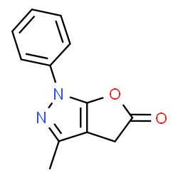 5H-Furo[2,3-c]pyrazol-5-one,1,4-dihydro-3-methyl-1-phenyl- structure