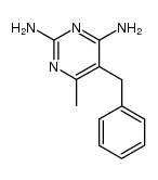 5-benzyl-2,4-diamino-6-methylpyrimidine Structure