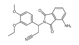 3-(3-aminophthalimido)-3-(3-ethoxy-4-methoxyphenyl)propanenitrile结构式