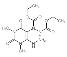 ethyl N-(ethoxycarbonylamino)-N-(4-hydrazinyl-1,3-dimethyl-2,6-dioxo-pyrimidin-5-yl)carbamate picture