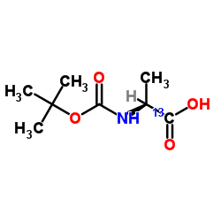 N-{[(2-Methyl-2-Propanyl)Oxy]Carbonyl}-L-(1-13C)Alanine structure