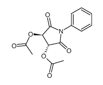 (3R,4R)-3,4-diacetoxy-1-phenylpyrrolidine-2,5-dione Structure