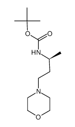 4-[(S)-3-(t-butoxycarbonylamino)but-1-yl]morpholine Structure