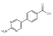 4-(2-氨基嘧啶-5-基)苯甲酸结构式