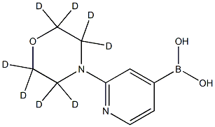 (2-(morpholino-d8)pyridin-4-yl)boronic acid structure