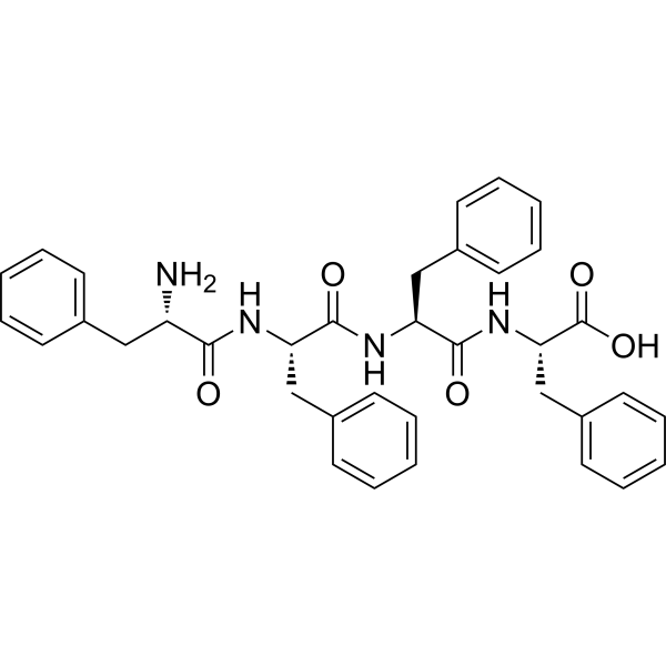 H-Phe-Phe-Phe-Phe-OH structure