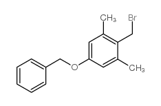 2-(BROMOMETHYL)-1,3-DIMETHYL-5-(PHENYLMETHOXY)-BENZENE结构式