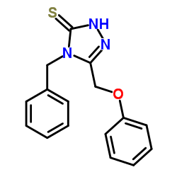 4-Benzyl-5-(phenoxymethyl)-2,4-dihydro-3H-1,2,4-triazole-3-thione结构式