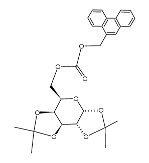 1,2,3,4-di-O-isopropylidene-D-galactopyranosyl phenanthrene-9-ylmethoxycarbonate结构式