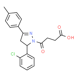 4-(5-(2-chlorophenyl)-3-(p-tolyl)-4,5-dihydro-1H-pyrazol-1-yl)-4-oxobutanoic acid Structure