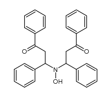 N,N'-bis-(3-oxo-1,3-diphenyl-propyl)-hydroxylamine Structure