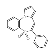 6-phenylpyrrolo[2,1-d][1,5]benzothiazepine 5,5-dioxide结构式