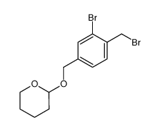 2-(3-bromo-4-bromomethylbenzyloxy)tetrahydropyran Structure