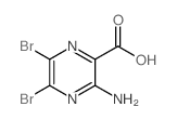 3-Amino-5,6-dibromopyrazine-2-carboxylic acid Structure