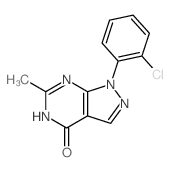 9-(2-chlorophenyl)-3-methyl-2,4,8,9-tetrazabicyclo[4.3.0]nona-1,3,6-trien-5-one结构式