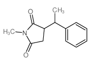 1-methyl-3-(1-phenylethyl)pyrrolidine-2,5-dione structure