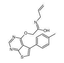 2-[5-(4-methylphenyl)thieno[2,3-d]pyrimidin-4-yl]oxy-N-prop-2-enylacetamide Structure