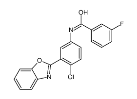 N-[3-(1,3-benzoxazol-2-yl)-4-chlorophenyl]-3-fluorobenzamide Structure