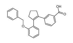 3-[2-(2-phenylmethoxyphenyl)cyclopenten-1-yl]benzoic acid结构式