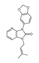 3-benzo[1,3]dioxol-5-yl-1-(3-methyl-but-2-enyl)-1,3-dihydro-imidazo[4,5-b]pyridin-2-one Structure