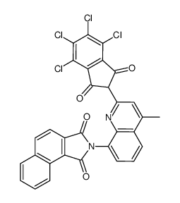 2-[4-Methyl-2-(4,5,6,7-tetrachloro-1,3-dioxo-indan-2-yl)-quinolin-8-yl]-benzo[e]isoindole-1,3-dione结构式