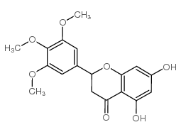 5,7-二羟基-3’,4’,5’-三甲氧基黄烷酮结构式