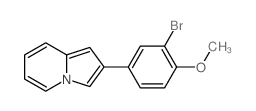 2-(3-bromo-4-methoxy-phenyl)indolizine Structure