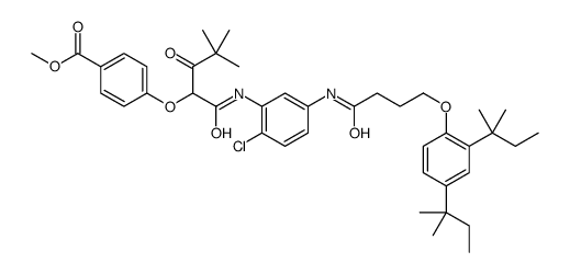 methyl 4-[1-[[[5-[[4-[2,4-bis(tert-pentyl)phenoxy]-1-oxobutyl]amino]-2-chlorophenyl]amino]carbonyl]-3,3-dimethyl-2-oxobutoxy]benzoate picture