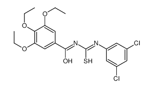 N-[(3,5-dichlorophenyl)carbamothioyl]-3,4,5-triethoxybenzamide结构式