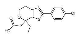 [2-(4-chloro-phenyl)-4-ethyl-6,7-dihydro-4H-pyrano[4,3-d]thiazol-4-yl]-acetic acid Structure